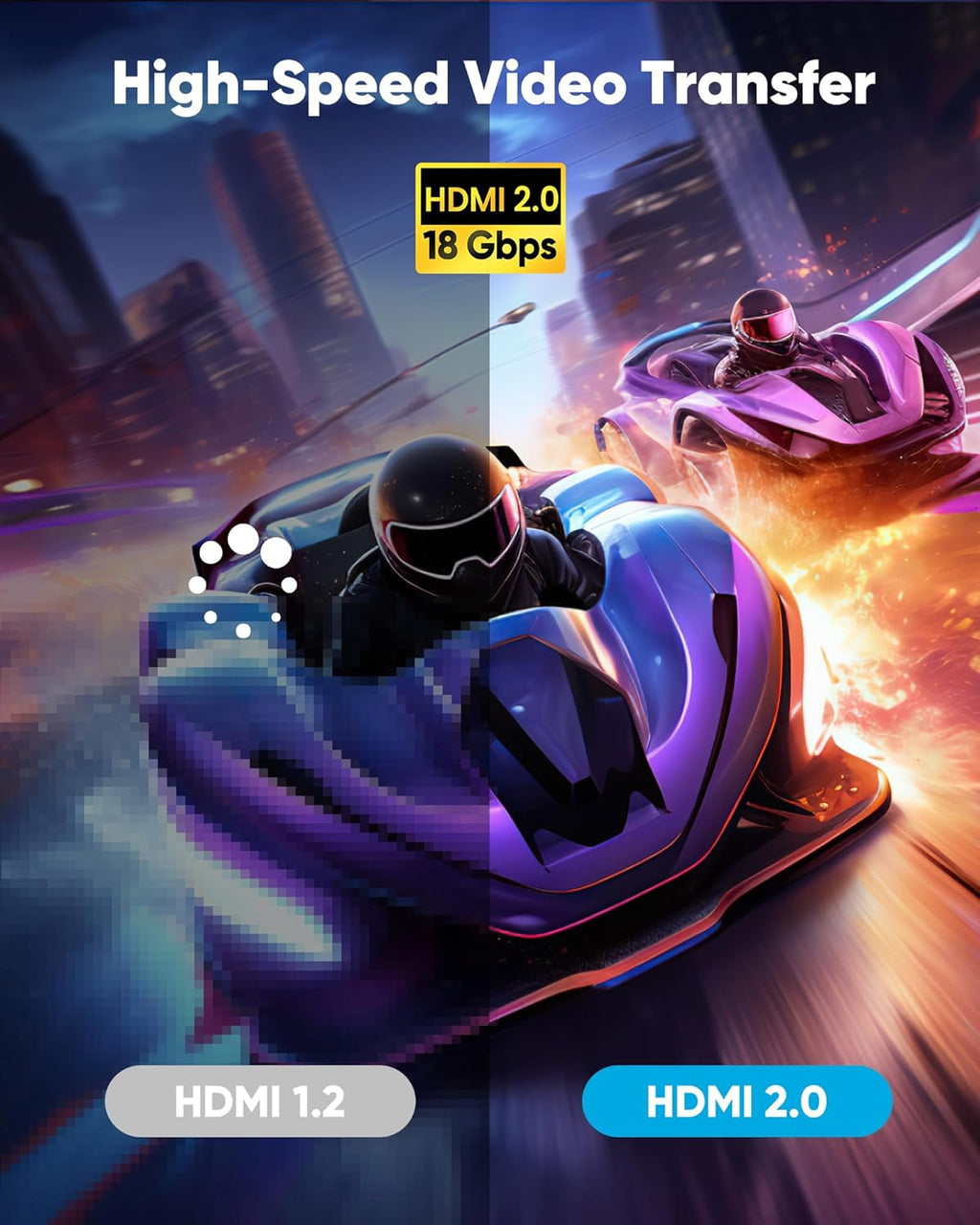 Capshi 4K Long HDMI Cable 30ft/9M, in-Wall CL3 Rated HDMI Cable 2.0 Support (HDR10 8/10bit 18Gbps HDCP2.2 ARC) High Speed HD Shielded Cord Compatible with TV, Laptop, PC, HDTV