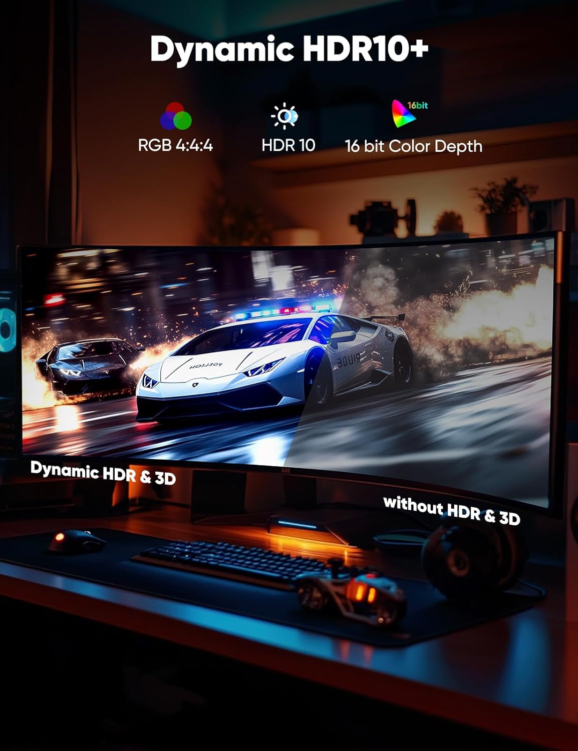 Capshi 8K 4K DisplayPort Cable 1.4, 10FT DP Cord (VESA Certified, 8K@60Hz, 4K@144Hz, 2K@240Hz/165Hz), 32.4Gbps High Speed Display Port Cable for Gaming Monitor, HDR/FreeSync/G-Sync, Braided, Black